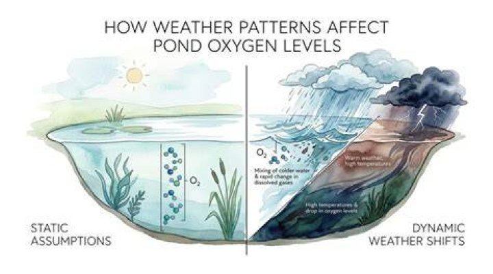 How do farms affect oxygen levels in the pond