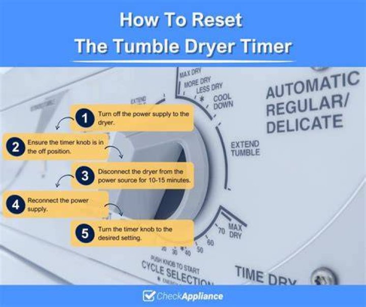 How do I reset my tumble dryer