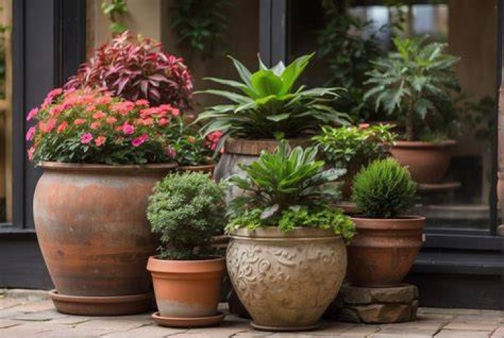 How do you plant potted plants outside