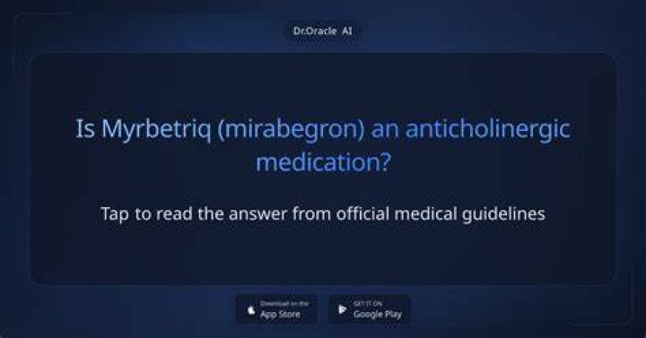 Is Mirabegron an anticholinergic