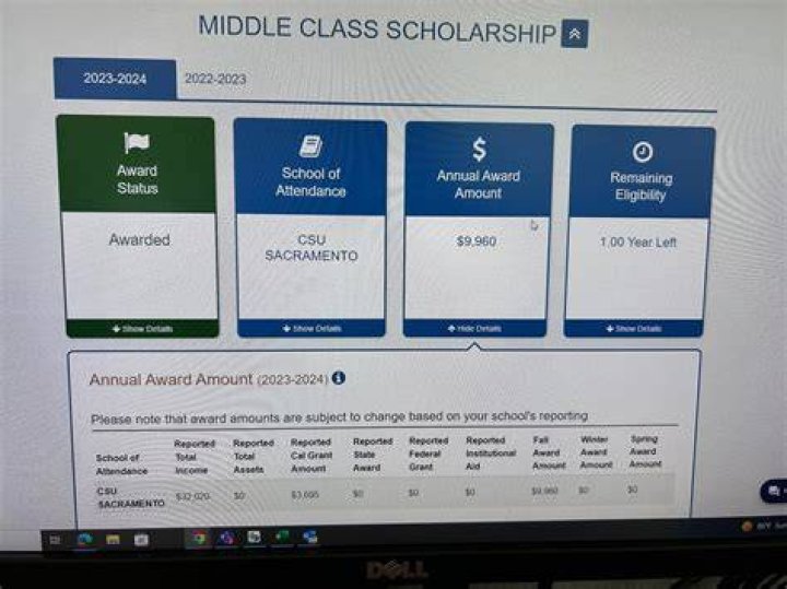 Is the Middle Class Scholarship a grant