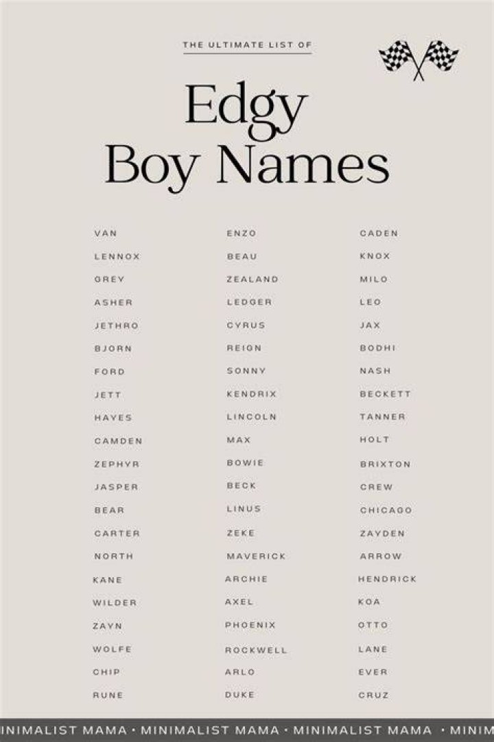 What are some edgy names