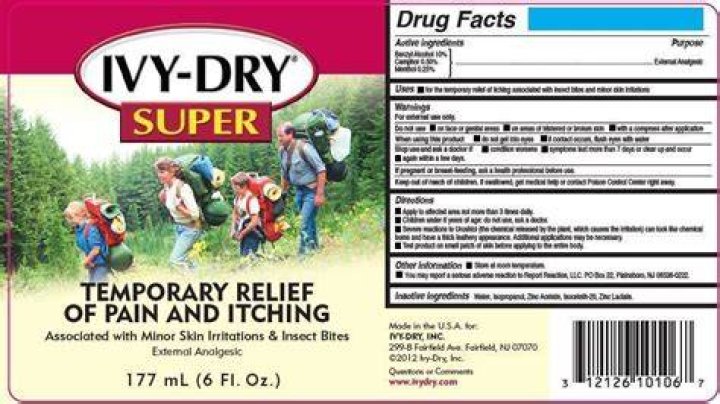 What are the ingredients in Ivy dry