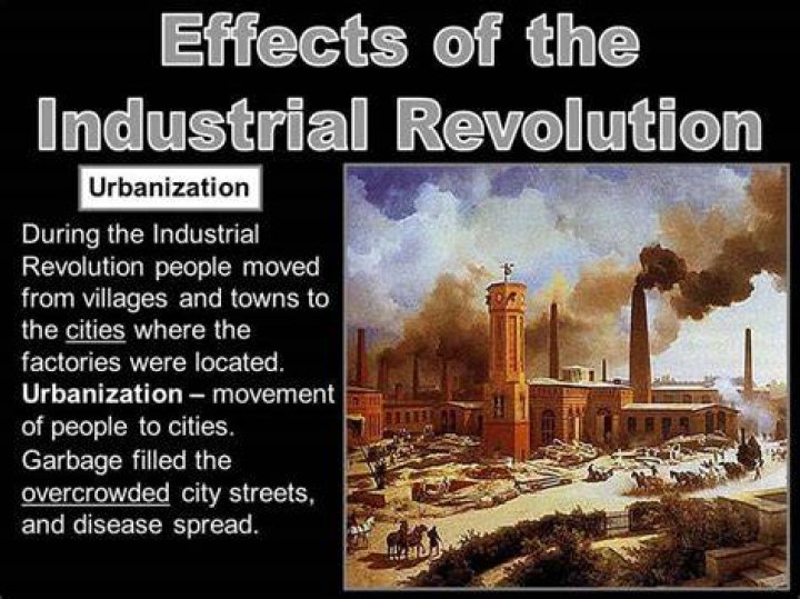 What caused urbanization during the industrial revolution