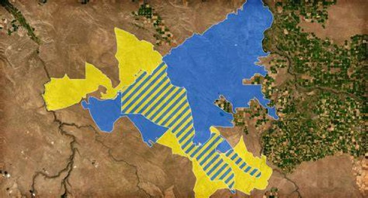 What is a geographic example of an overlapping region
