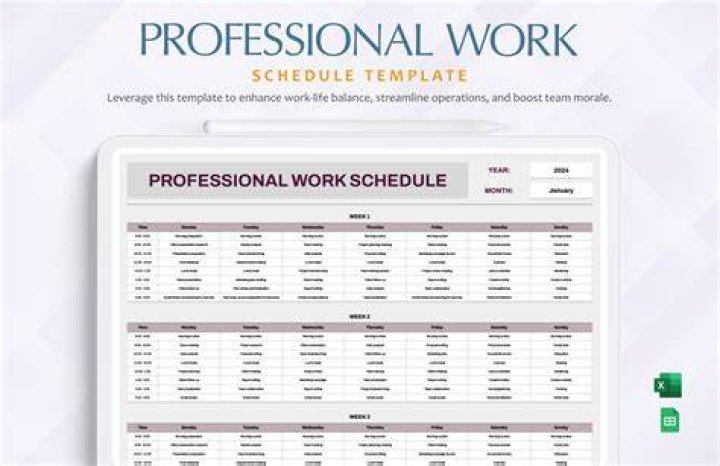 What is a professional schedule