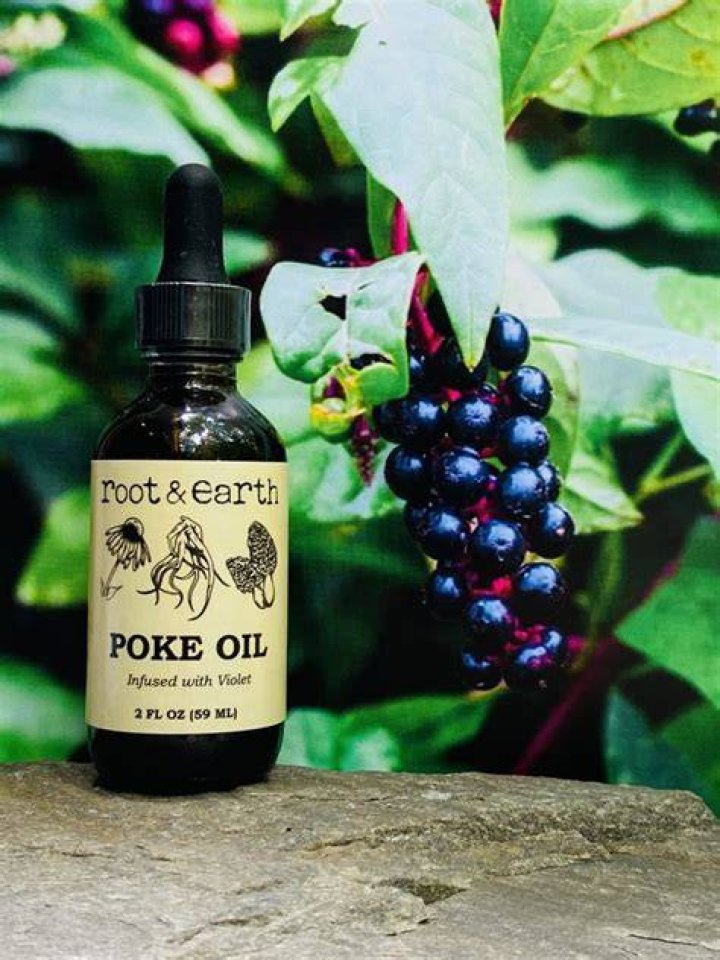 What is poke root oil used for