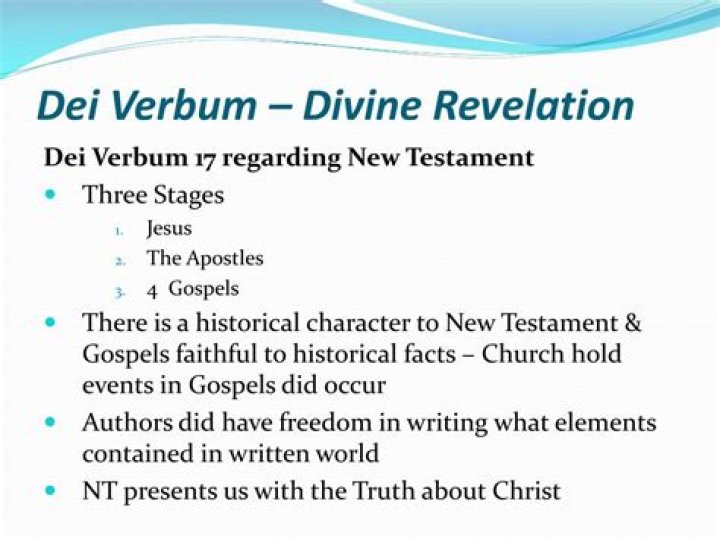 What is revelation according to Dei Verbum