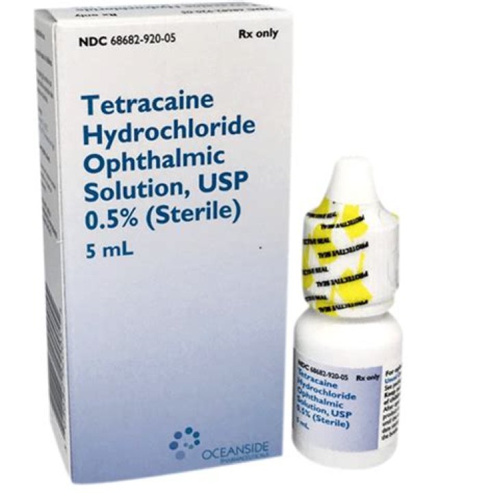What is tetracaine eye drops used for