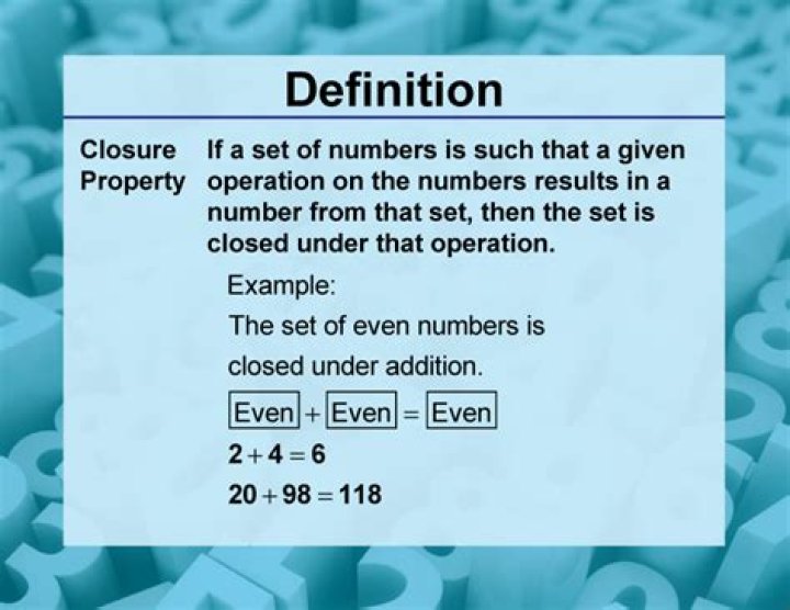 What is the closure property of addition