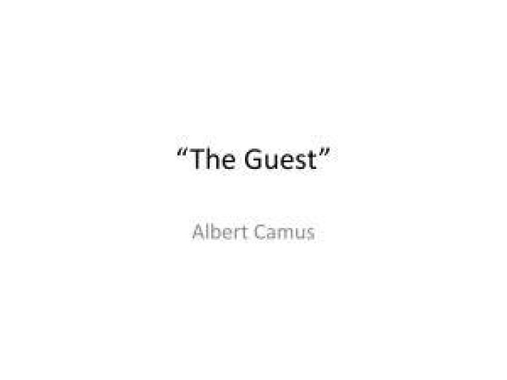 What is the setting of the guest by Albert Camus