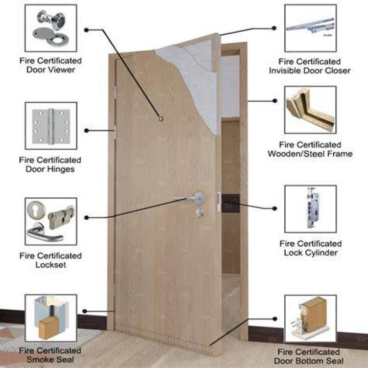 What makes a fire rated door