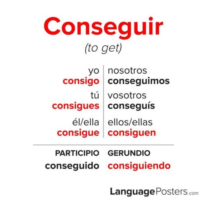 What type of verb is Conseguir